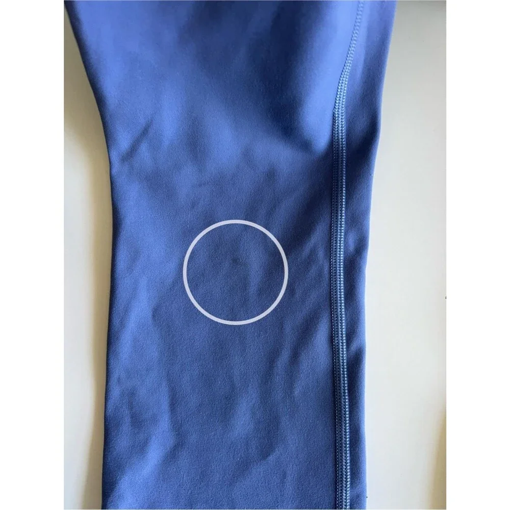 Lululemon Wunder Train High Rise Crop Purple Blue Periwinkle Athletic Leggings